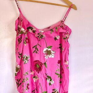 Old Navy Pink Floral Camisole Sz Large